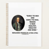 Benjamin Franklin Healthy Wealthy Wise Quote Planner (Voorkant)