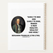 Benjamin Franklin Healthy Wealthy Wise Quote Planner (Achterkant)