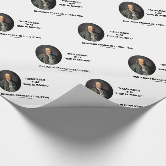 Benjamin Franklin herinnert zich dat de tijd is om Cadeaupapier (Hoek)