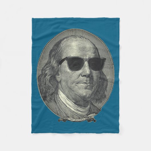 Benjamin Franklin Het Benjamin Het draait allemaal Fleece Deken (Voorkant)