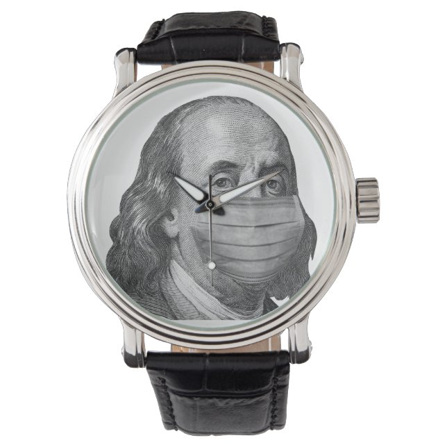 Benjamin Franklin in masker Horloge (Voorkant)