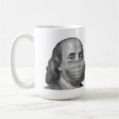 Benjamin Franklin in masker Koffiemok (Links)