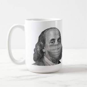 Benjamin Franklin in masker Koffiemok