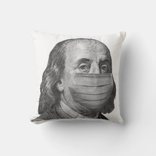 Benjamin Franklin in masker Kussen