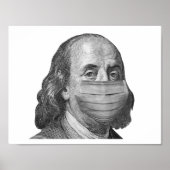 Benjamin Franklin in masker Poster (Voorkant)
