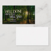 Benjamin Franklin Inspirerend Quote "Goed gedaan" Notitiekaartje (Voorkant / Achterkant)