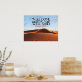 Benjamin Franklin Inspirerend Quote "Goed gedaan" Poster (Keuken)