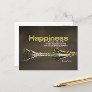 Benjamin Franklin Inspirerend Quote "Happiness" Briefkaart