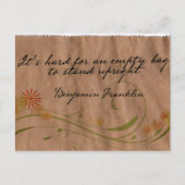 Benjamin Franklin Inspirerend Quote "Lege Tas" Briefkaart (Voorkant)