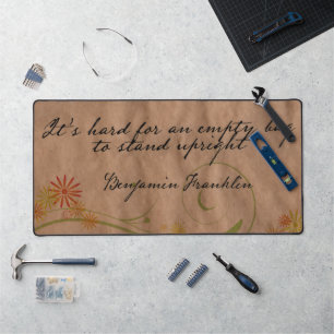 Benjamin Franklin Inspirerend Quote "Lege Tas" Bureaumat