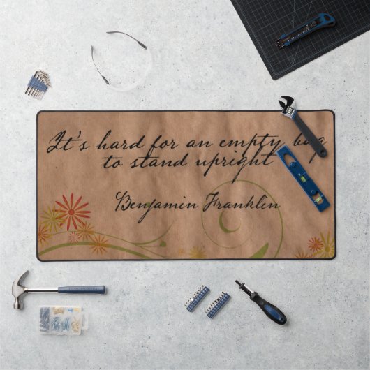 Benjamin Franklin Inspirerend Quote "Lege Tas" Bureaumat (Werkstation)