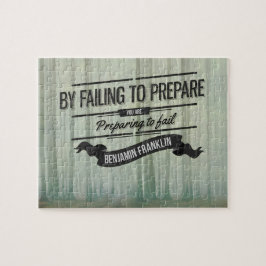 Benjamin Franklin Inspirerend Quote "Prepare" Legpuzzel