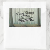 Benjamin Franklin Inspirerend Quote "Prepare" Rechthoekige Sticker (Tas)