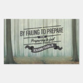 Benjamin Franklin Inspirerend Quote "Prepare" Rechthoekige Sticker (Voorkant)