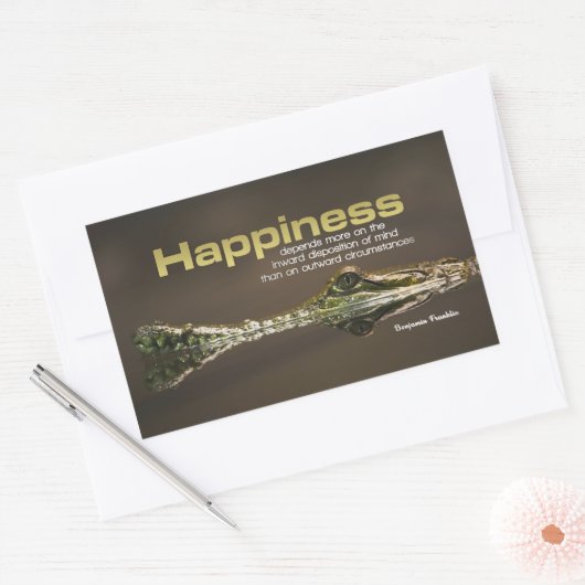Benjamin Franklin Inspirerend Quote Sticker (Envelop)