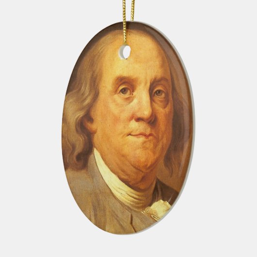 Benjamin Franklin Keramisch Ornament (Links)