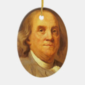 Benjamin Franklin Keramisch Ornament (Voorkant)