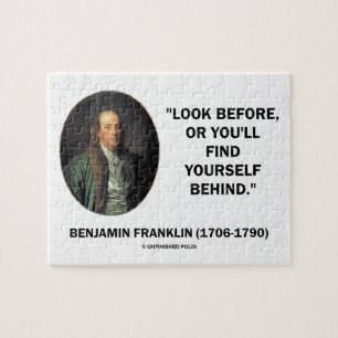 Benjamin Franklin kijkt voordat je jezelf vindt ac Legpuzzel