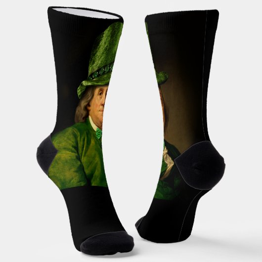 Benjamin Franklin Klover St. Patrick's Dag Sokken (Gebogen)