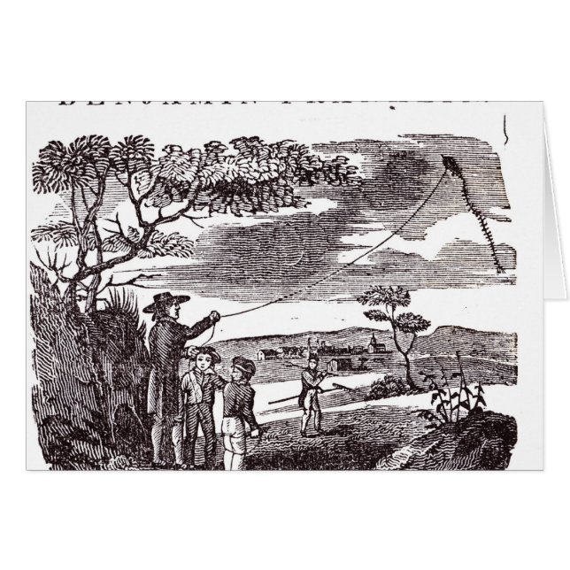 Benjamin Franklin leidt zijn beste experiment (Voorkant Horizontaal)