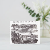 Benjamin Franklin leidt zijn beste experiment Briefkaart (Staand voorkant)