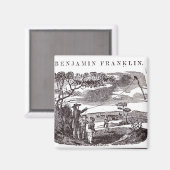 Benjamin Franklin leidt zijn beste experiment Magneet (Voorkant / Achterkant)