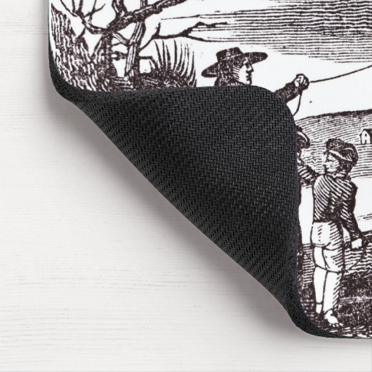 Benjamin Franklin leidt zijn beste experiment Muismat (Hoek)