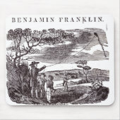 Benjamin Franklin leidt zijn beste experiment Muismat (Voorkant)