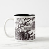 Benjamin Franklin leidt zijn beste experiment Tweekleurige Koffiemok (Links)