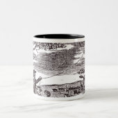 Benjamin Franklin leidt zijn beste experiment Tweekleurige Koffiemok (Center)