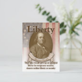Benjamin Franklin - Liberty Briefkaart (Staand voorkant)