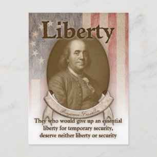 Benjamin Franklin - Liberty Briefkaart