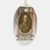 Benjamin Franklin - Liberty Keramisch Ornament (Rechts)