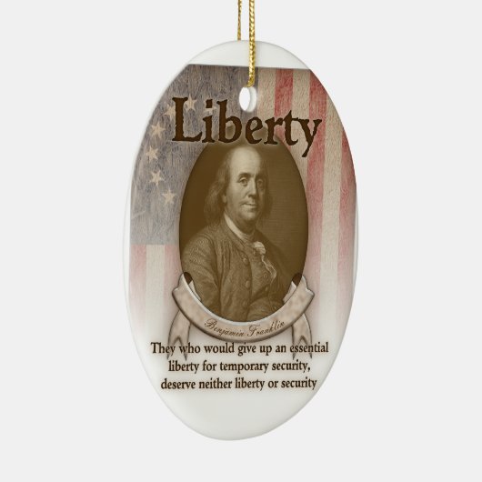 Benjamin Franklin - Liberty Keramisch Ornament (Rechts)