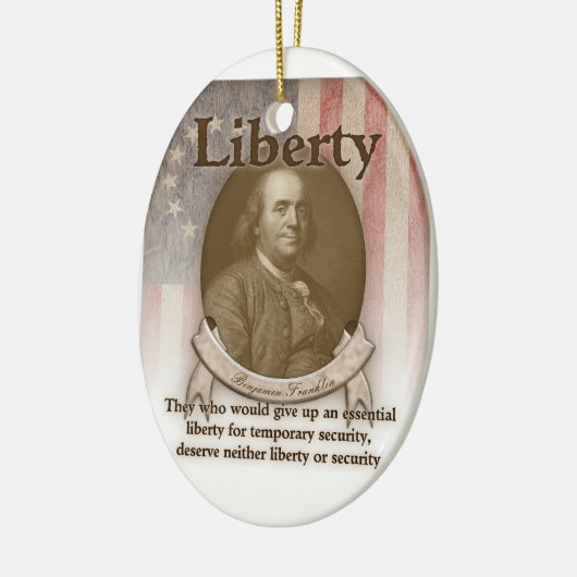 Benjamin Franklin - Liberty Keramisch Ornament (Links)