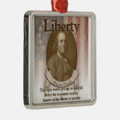 Benjamin Franklin - Liberty Metalen Ornament (Rechts)