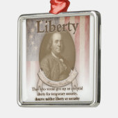 Benjamin Franklin - Liberty Metalen Ornament (Links)