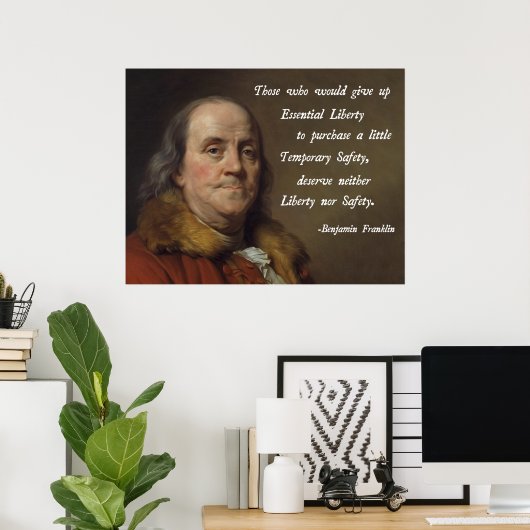 Benjamin Franklin Liberty Poster (Thuiskantoor)