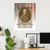 Benjamin Franklin - Liberty Poster (Thuiskantoor)