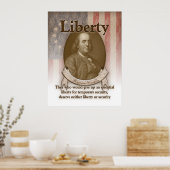 Benjamin Franklin - Liberty Poster (Keuken)