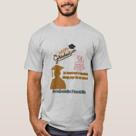 Benjamin Franklin Motto grijs T-shirt
