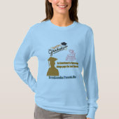 Benjamin Franklin Motto lichtblauw T-shirt (Voorkant)