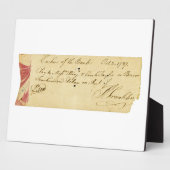 Benjamin Franklin Ondertekende cheque 2 oktober 17 Fotoplaat (Zijkant)