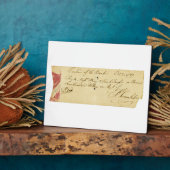 Benjamin Franklin Ondertekende cheque 2 oktober 17 Fotoplaat (Zijkant)