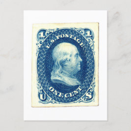 Benjamin Franklin One Cent US Postzegel Briefkaart