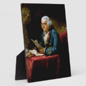 Benjamin Franklin, Oprichter Uitvinder Wetenschapp Fotoplaat (Zijkant)