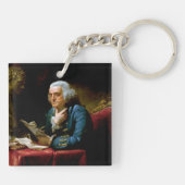 Benjamin Franklin, Oprichter Uitvinder Wetenschapp Sleutelhanger (Achterkant)