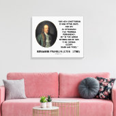 Benjamin Franklin Overlijdensbelastingen Citaat Canvas Afdruk (Insitu (Woonkamer))