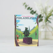 Benjamin Franklin Philadelphia cartoon Briefkaart (Staand voorkant)