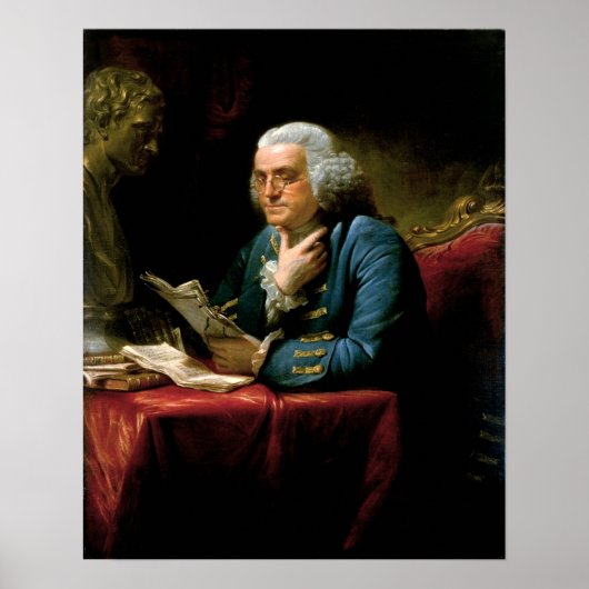 Benjamin Franklin Portrait Poster (Voorkant)